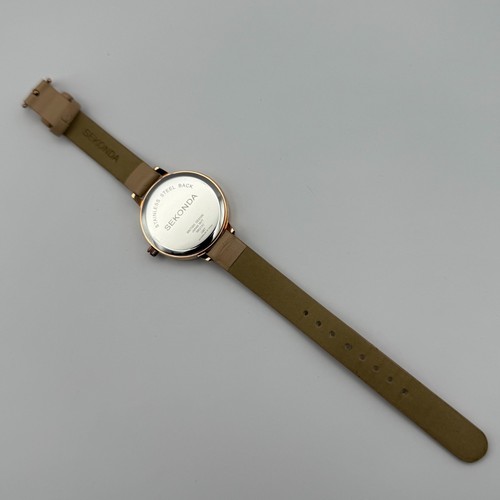 Sekonda Femmes Montre Quartz Argent Cadran or Rose Ton Étui Japon Travail 34mm - Photo 11 sur 18