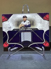 2025 Topps Tier One CARLOS CORREA #T1R-CCO Purple Foil Relic Patch /149 Twins
