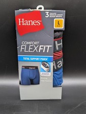 NEW HANES 3 PACK  Men's Comfort Flex Fit Boxer Briefs Sz L 36-38"