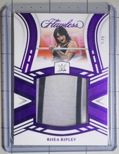 2024 Panini Flawless WWE RHEA RIPLEY Jumbo Memorabilia Amethyst JM-RRP 5/8 mami