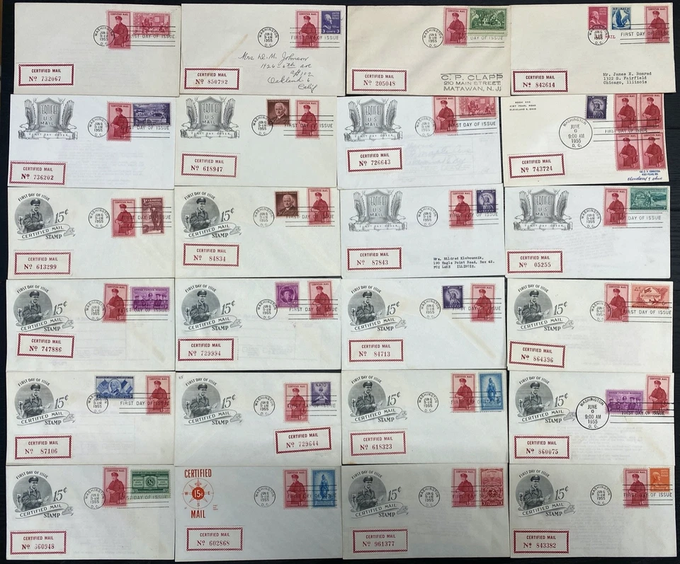 #FA1 Correo Certificado Cachet Mixto Primer Día Cubiertas Lote de 85 Foto 4 de 4