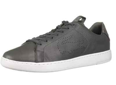 Lacoste Men's Carnaby Evo Sneaker Color Dark Grey/White Size 9.5