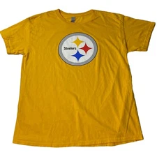 Pittsburgh Steelers Bud Light T Shirt Men's Large NFL Football Double Sided L