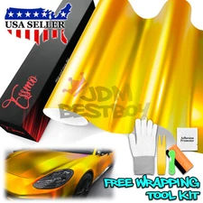 ESSMO PET Neo Chrome Holographic Rainbow Satin Gold Car Vehicle Vinyl Wrap Decal