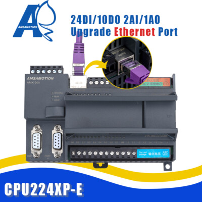 Ethernet Cpu224xp-e PLC 2AI 1AO Replace Siemens 214 2AD/BD23 For S7-200 24V 220V