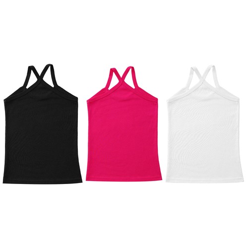 Kids Girls Vest Gymnastics 3Pcs/Set Weekend Y-Back Camisole Running Tops Beach - Picture 16 of 102