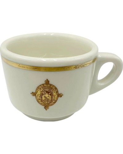 San Domenico Palace Taormina Italy Hotel Demitasse Cup & Saucer White Lotus - Picture 4 of 13