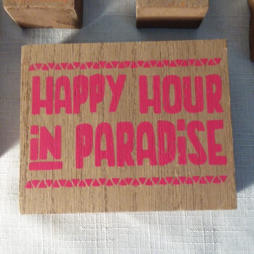Wooden Tiki Theme Place Card Name Card Holders Set of 5 Tiki Bar Party Decor - Picture 4 of 16