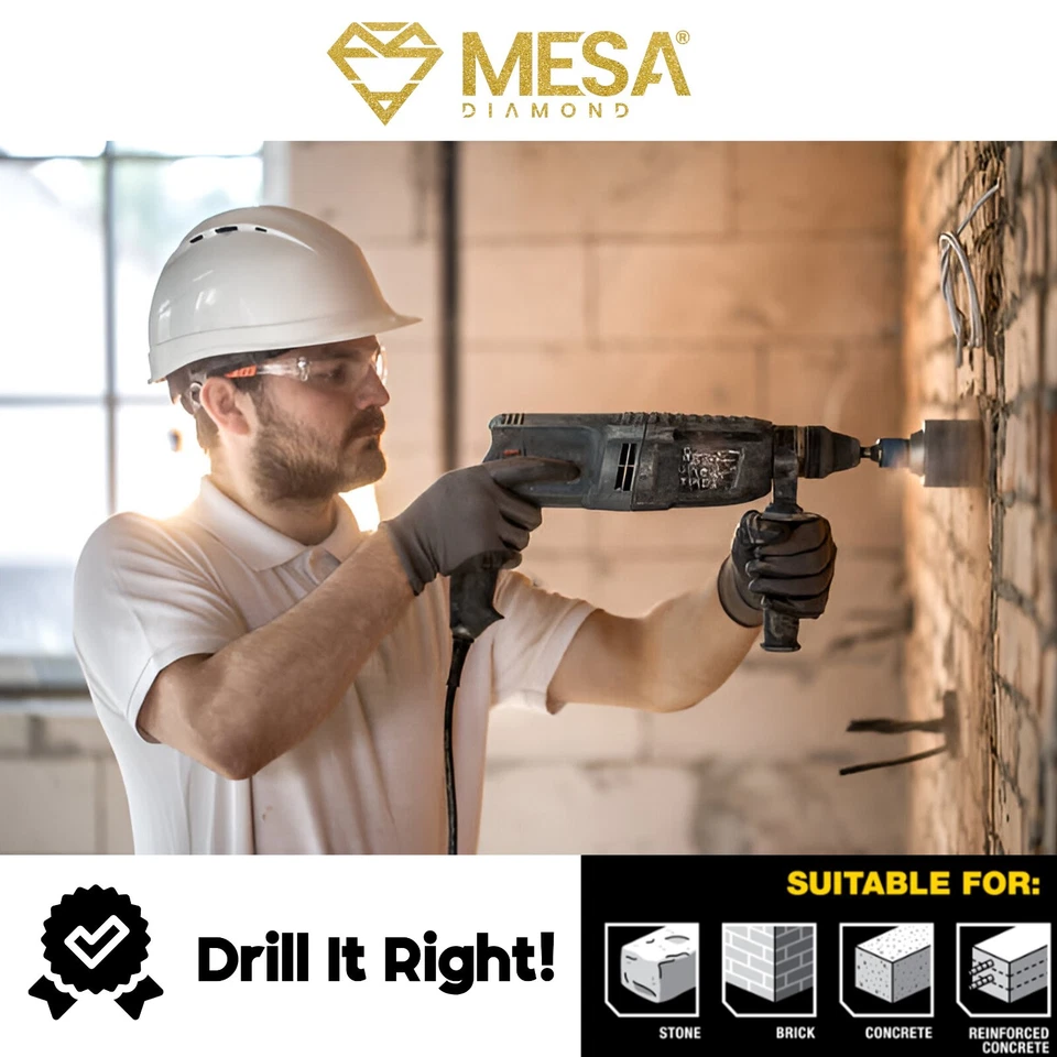 CARBIDE Tipped Rotary Hammer SDS PLUS or MAX Core Bit for Concrete MESA DIAMOND® - Image 4 of 4