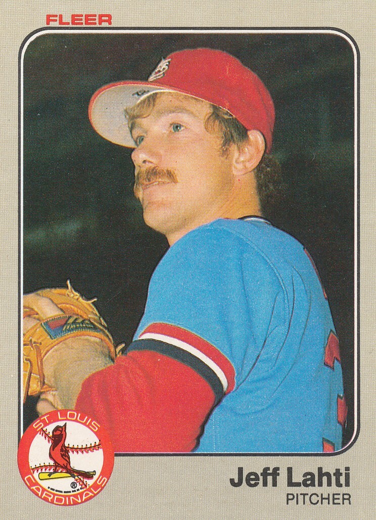Jeff Lahti 1983 Fleer #12 St. Louis Cardinals  RC baseball card