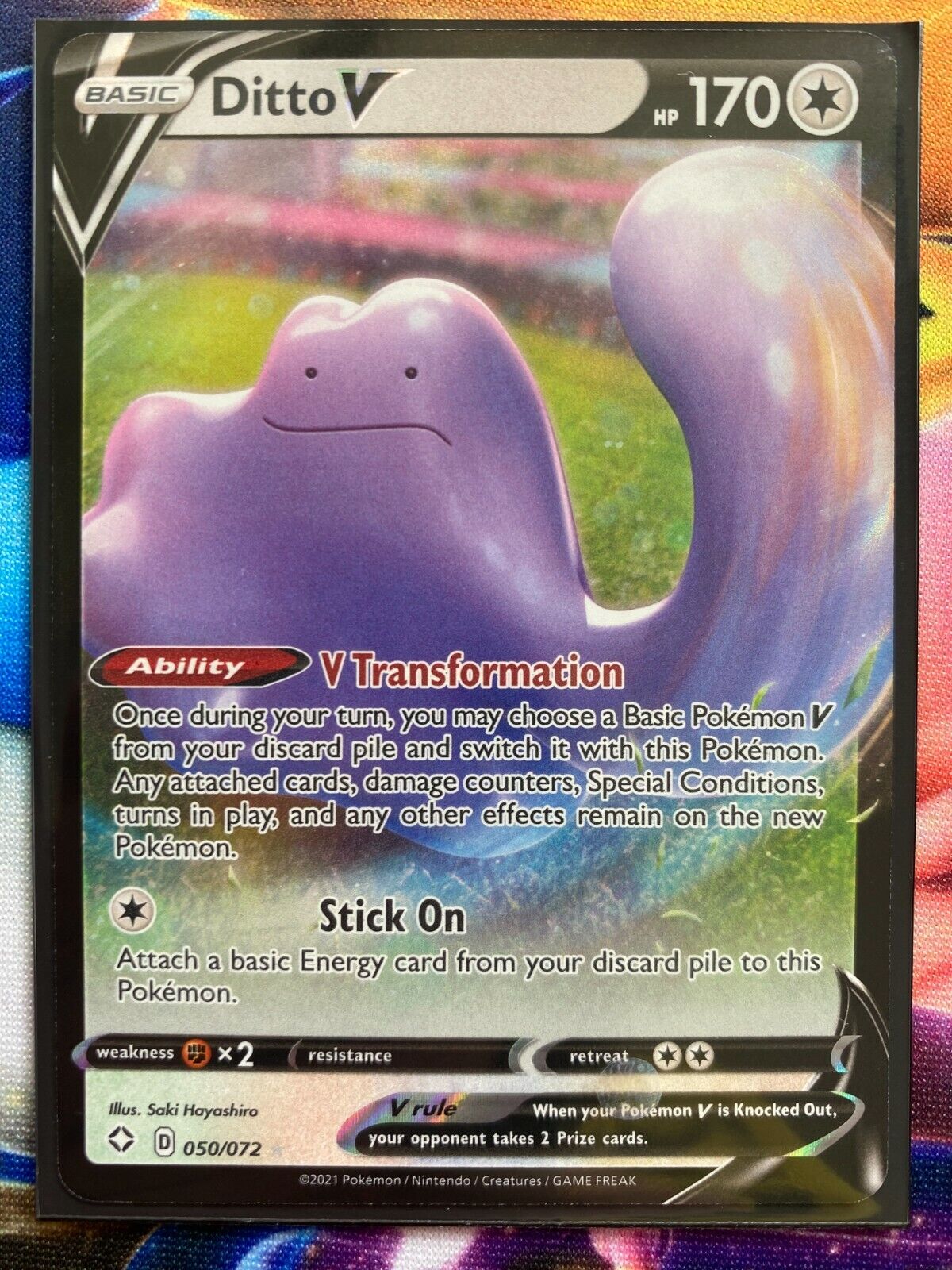 Card Pokémon Ditto V Original Copag Raro