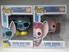 Funko Pop Lilo  Stitch Luau Stitch 1565  Luau Angel 1568 Vinyl SHIPS FAST 