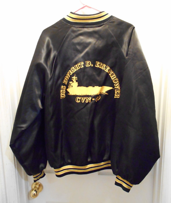 Vintage USS Dwight D. Eisenhower CVN-69 Jacket Size XL Bomber