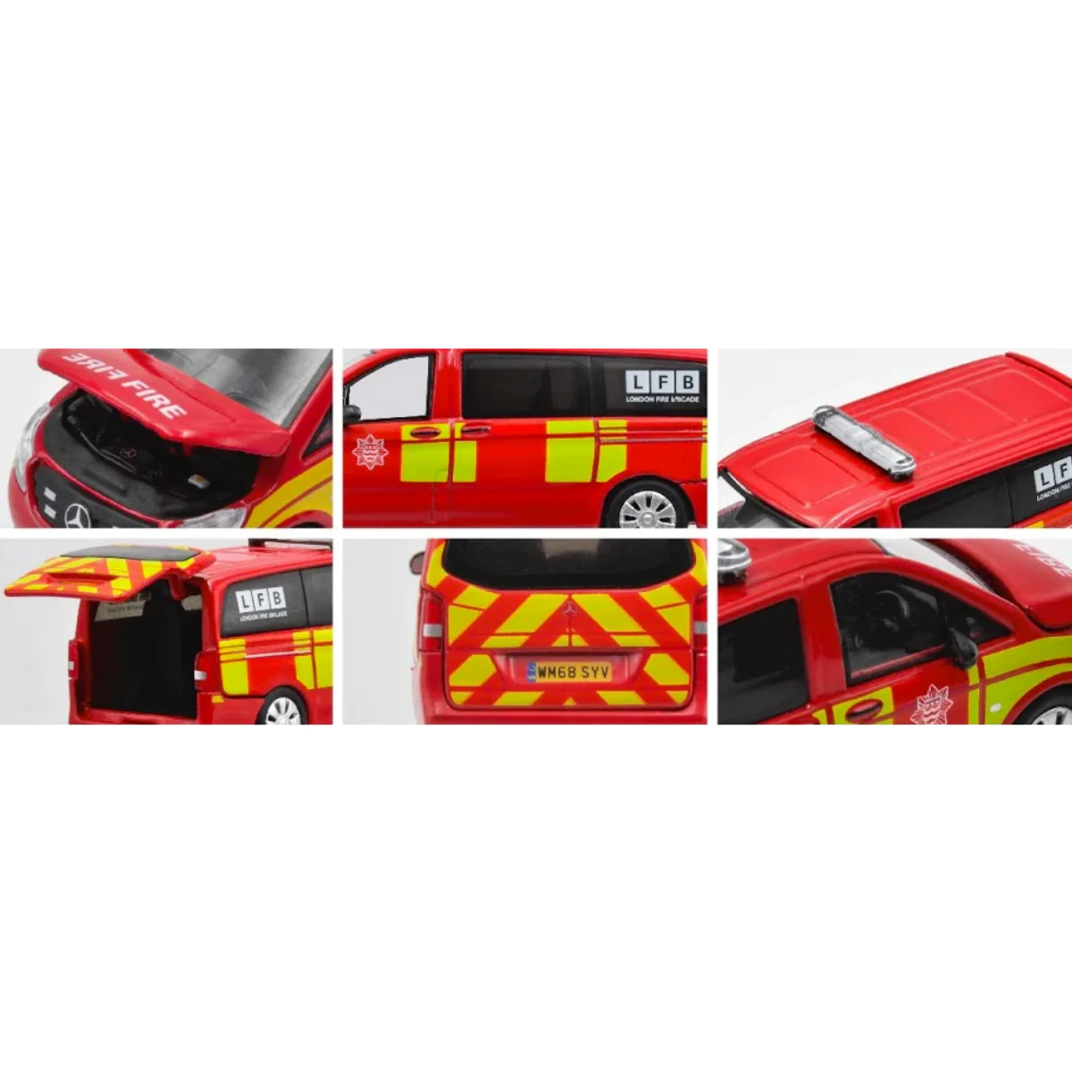 Modèle Réduit 1/64 Era Car - Mercedes-Benz VITO Véhicule De Commande Des Pompiers Britanniques - Édition 2022
