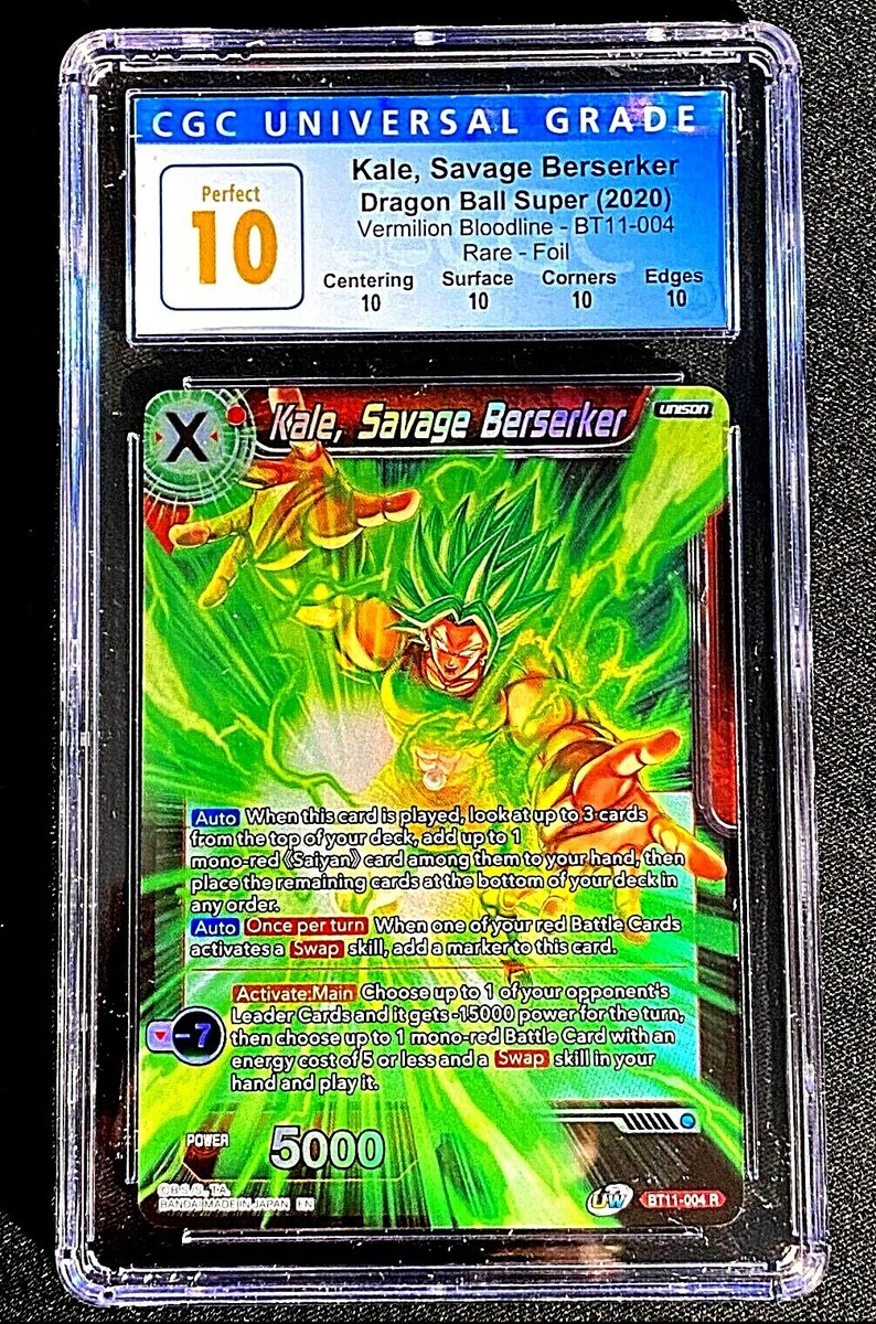 VERMILION BLOODLINE DRAGON BALL SUPER KALE SAVAGE BERSERKER CGC 10