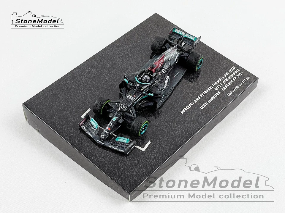 Mercedes F1 W12 #44 Lewis Hamilton Hungary GP 2021 Lonely start 1:43 MINICHAMPS - Image 4 of 4