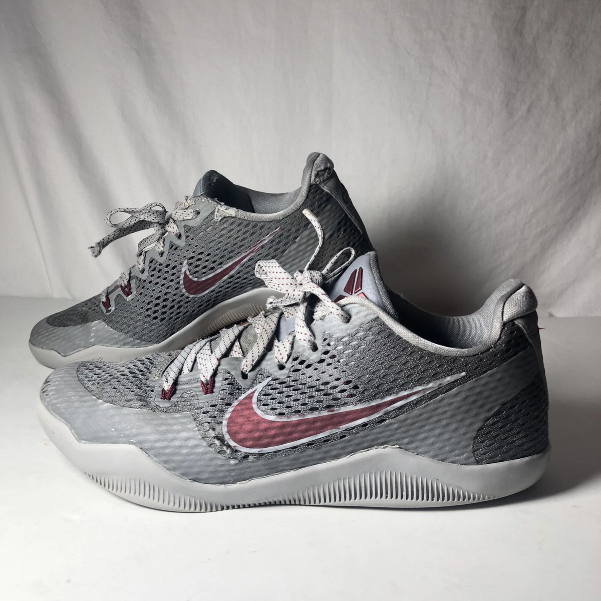 NIKE KOBE XI 11 LOWER MERION ACES COOL GREY TEAM RED 836183 006 Size 8