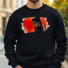 Samurai Portrait Sweatshirt Cosy and Perfect for Any Occasion S to 4XL