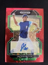 2022 Panini Draft Picks Jackson Cox Red Disco Auto 20/99 Rockies #PDP50