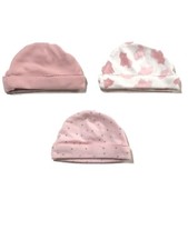 JUST ONE YOU by CARTERS Size NB 0 to 3 Month Set of 3 Assorted Baby Beanie Hats