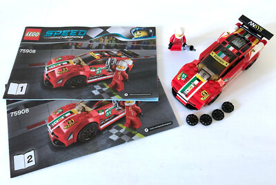 LEGO SPEED CHAMPIONS Ferrari n° 75908 - 458 ITALIA GT2 - 100% complet + Notices