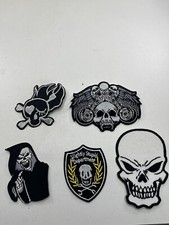 Mixed 5 Patches SKULL SKELETON BONES GRIM REAPER 5 Patch Lot K042