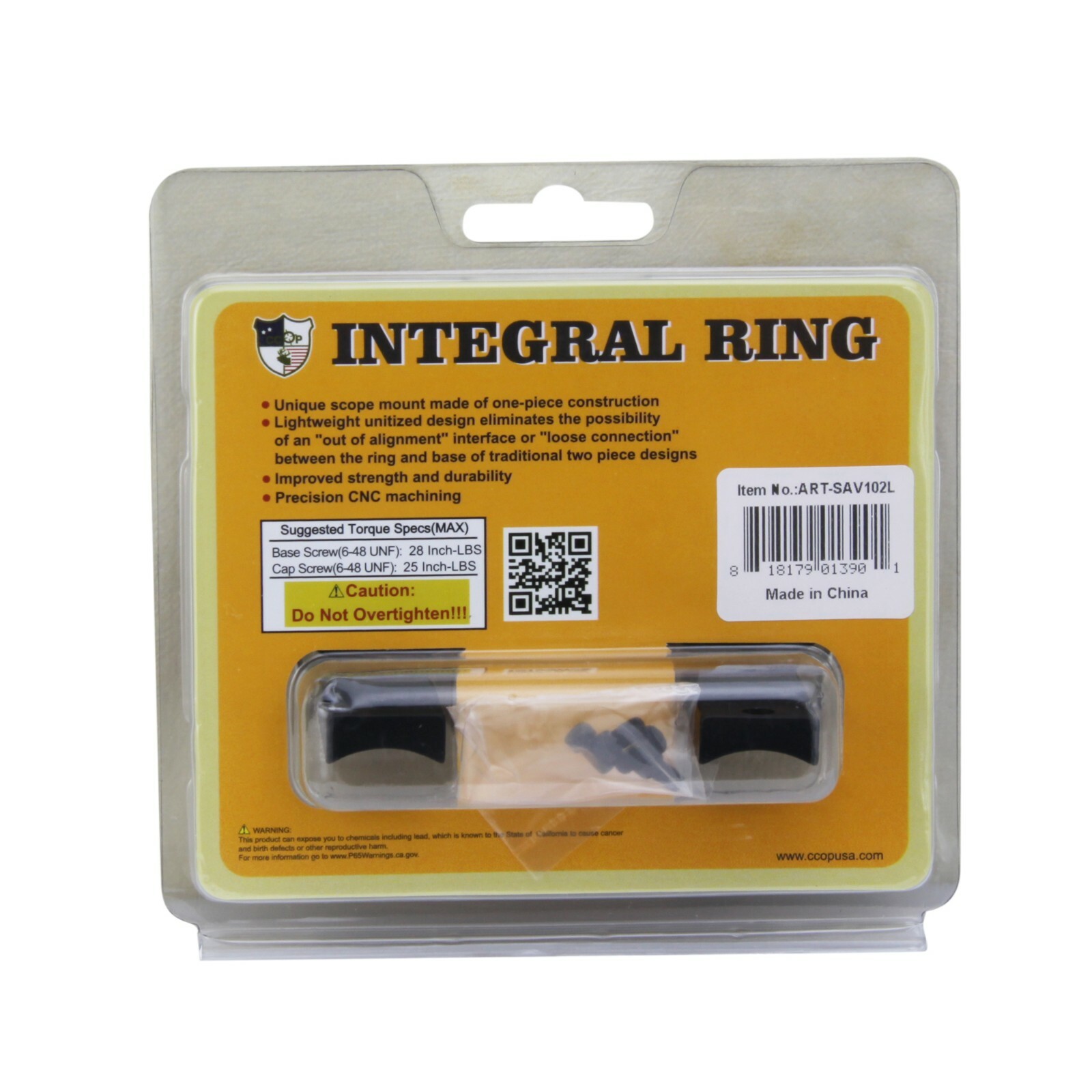 CCOP USA 30mm Savage 110 Matte Integral Scope Rings Mount Set ART-SAV302H - Foto 8