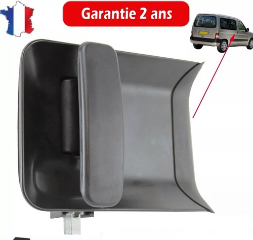 Set Di 2 Maniglie Esterne Per Porta Laterale Scorrevole - Adatte Per Citroen Berlingo 1 E Peugeot Partner 1 (1996-2008) - Colore Nero - Ricambio OEM 9101Q7 / 9101P8