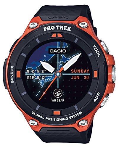 Casio PRO TREK WSD-F20 61.7mm Orange Case Black Classic Buckle Smartwatch -  (WSD-F20RG) for sale online | eBay