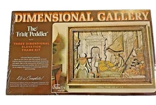 Kit Craft 3D Art Three Dimensional Gallery Elevation Frame Fruit Peddler NIB Vtg