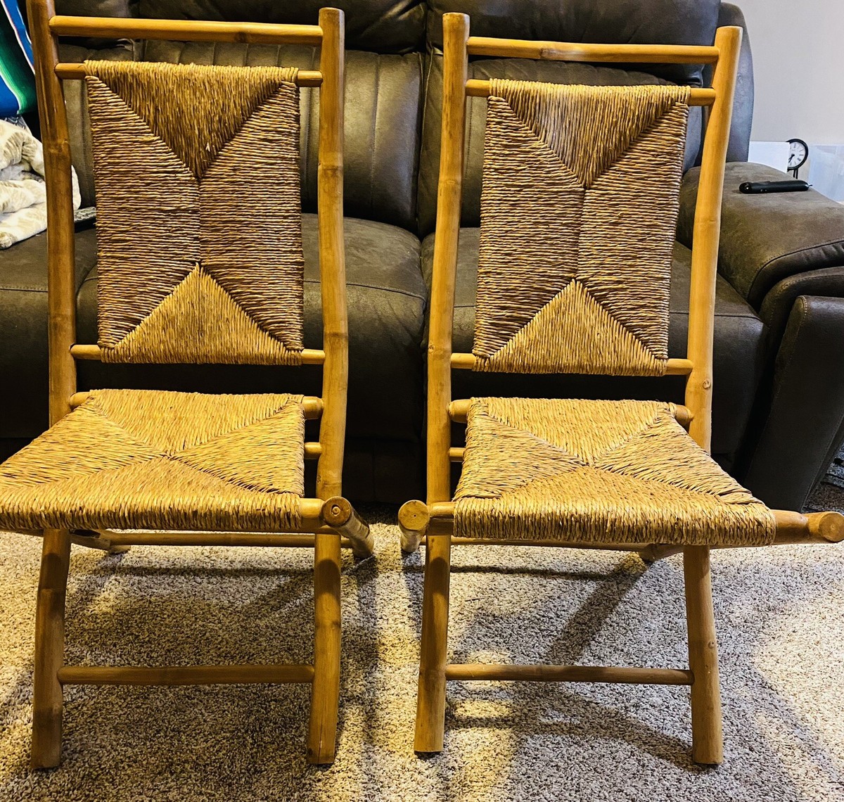 Bamboo Chairs For Living Room Urbancart Relax Bamboo Rocking Chair