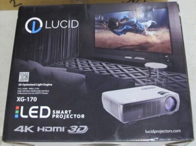 Lucid XG-170 LED Smart Projector 4K HDMI 3D | 5800 ANSI Lumens