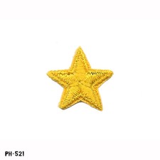 Yellow Star Sleeve Patch ~ Small ~ 1 Inch ~ Gemsco ~ Made in the USA ~ NEW