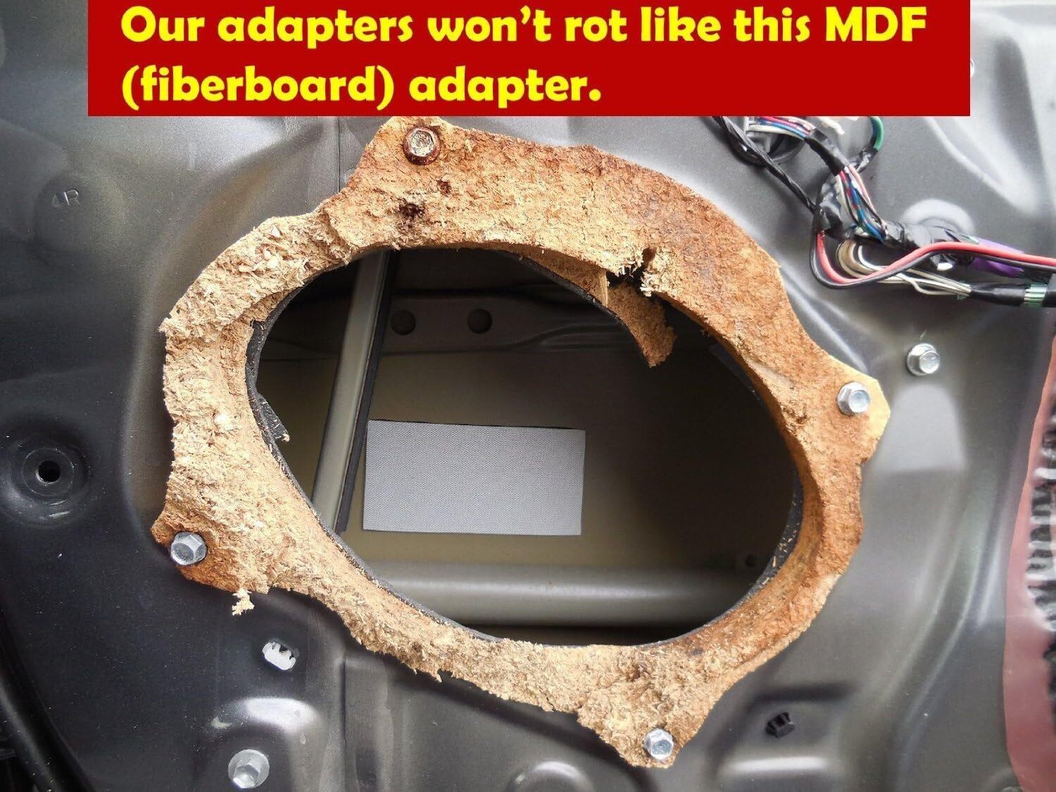 8" Subwoofer Speaker Spacers Depth Extender Extending Rings - 1/2" thick - ID...