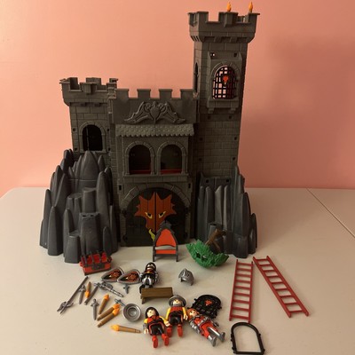 Playmobil 3269 Medieval Dragon Knight Rock Castle Playset Incomplete Parts Read