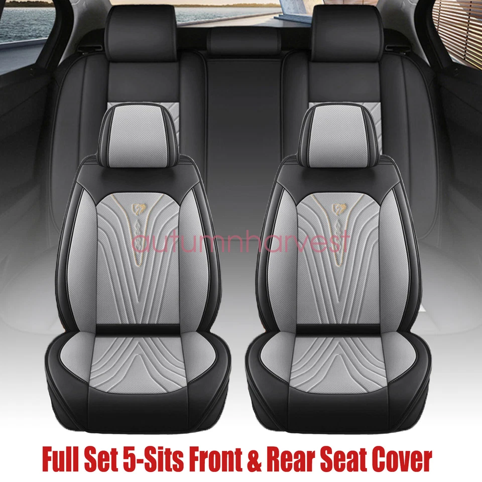 For Peugeot 206 207 208 2008 301 307 308 Front & Rear 5-Seat Covers PU Leather - Изображение 4 из 4