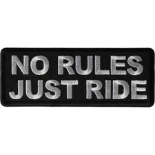 NO RULES JUST RIDE - IRON or SEW ON PATCH