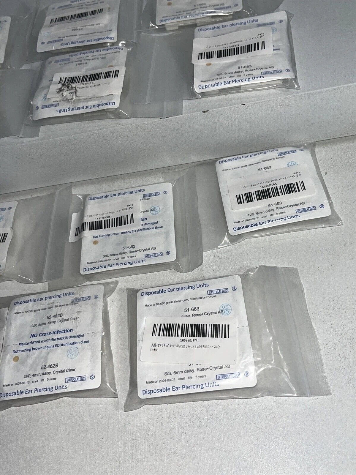 11 Sets Disposable Ear Piercing Units Sealed 106m, 14mm image 4