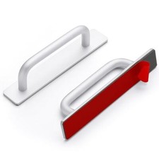Pack Adhesive Handles Self Stick Instant Cabinet 5.83 In Length 2 Silver