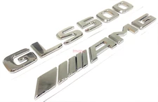 GLS500+AMG CHROME FIT MERCEDES REAR TRUNK EMBLEM BADGE NAMEPLATE DECAL NUMBER