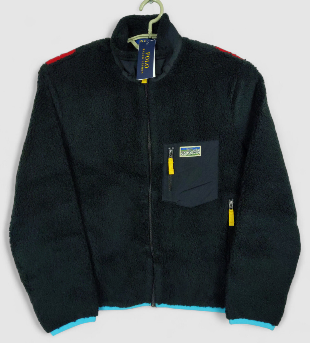 Polo Ralph Lauren Fleece Jacket Mens Small Black Western Rodeo