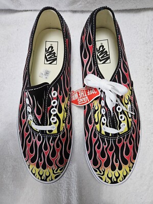 Vans x Mash Up Flames/Black Authentic Mens Size 11.5 New In Box 