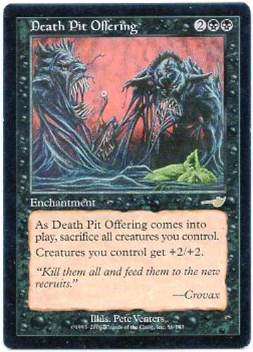 DEATH PIT OFFERING X1  MAGIC MTG NEMESIS  LIGHT PLAY (LP) 2000
