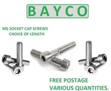 Image of M5 (5MM) STAINLESS STEEL ALLEN HEAD SOCKET CAP SCREW BOLT LENGTHS 8MM TO 100MM