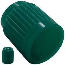 100 Green Plastic Tire Caps Air Valve Stem - Car Truck Wheel N2 Nitrogen-filled