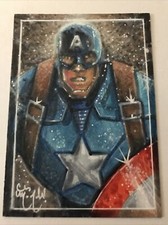 CAPTAIN AMERICA AVENGERS SKETCH Card Original Art Chris McJunkin