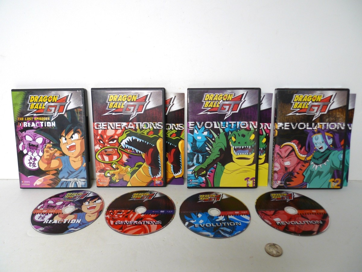 DRAGON BALL Z GT 4 DVD LOT REACTION Generations Evolution