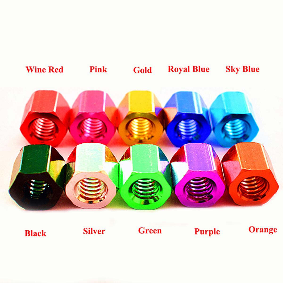 Aluminum M3 Alloy Hex Threaded Standoff Spacer Sleeve Rod Long Aluminum M3 Alloy Hex Threaded Standoff Spacer Sleeve Rod Long