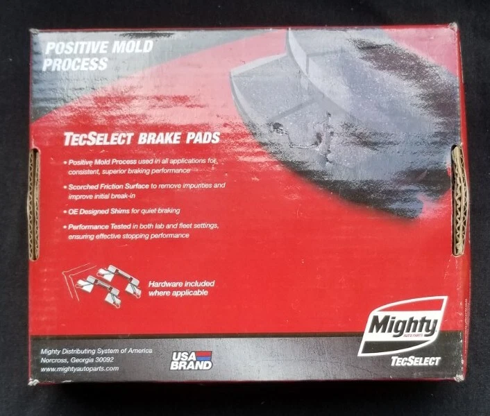 Pastillas de freno de disco de cerámica MIGHTY TS1273C para Chrysler, Dodge, Jeep, Ram, Volkswagen Foto 3 de 4