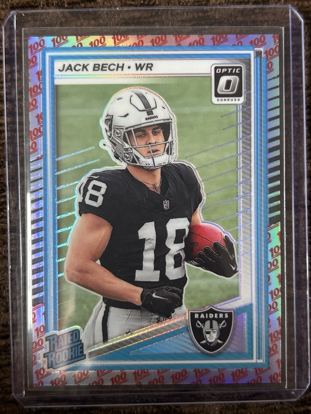 2025 Donruss Optic Jack Bech One Hundred Emoji Rated Rookie SSP Radiers #211 